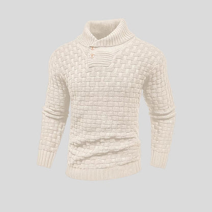 Pull homme slim à col roulé