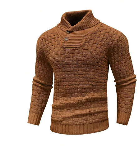 Pull homme slim à col roulé