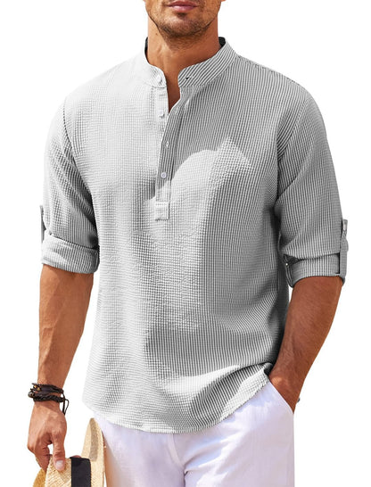 Chemise décontractée pour homme à manches longues